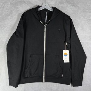 Vuori Coronado Hoodie Men Sz XL Extra Large Black Heather Full Zip DreamKnit NWT